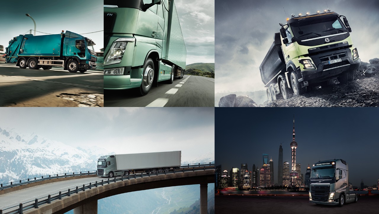 Volvo trucks news image collage